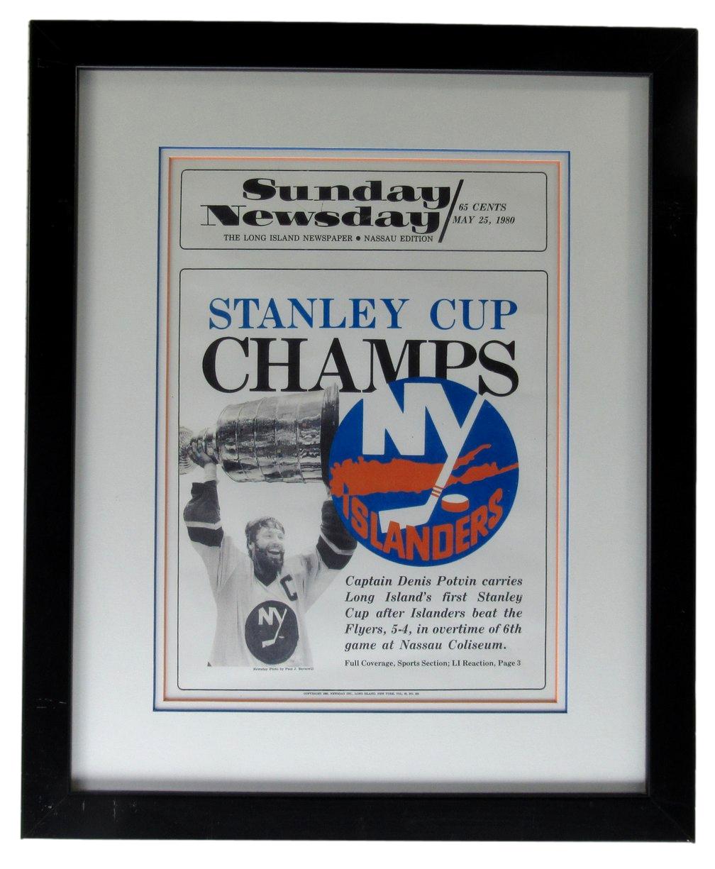 Long Island Newsday Newspaper Islanders Stanley Cup Win 5/25/1980 Framed XHC229