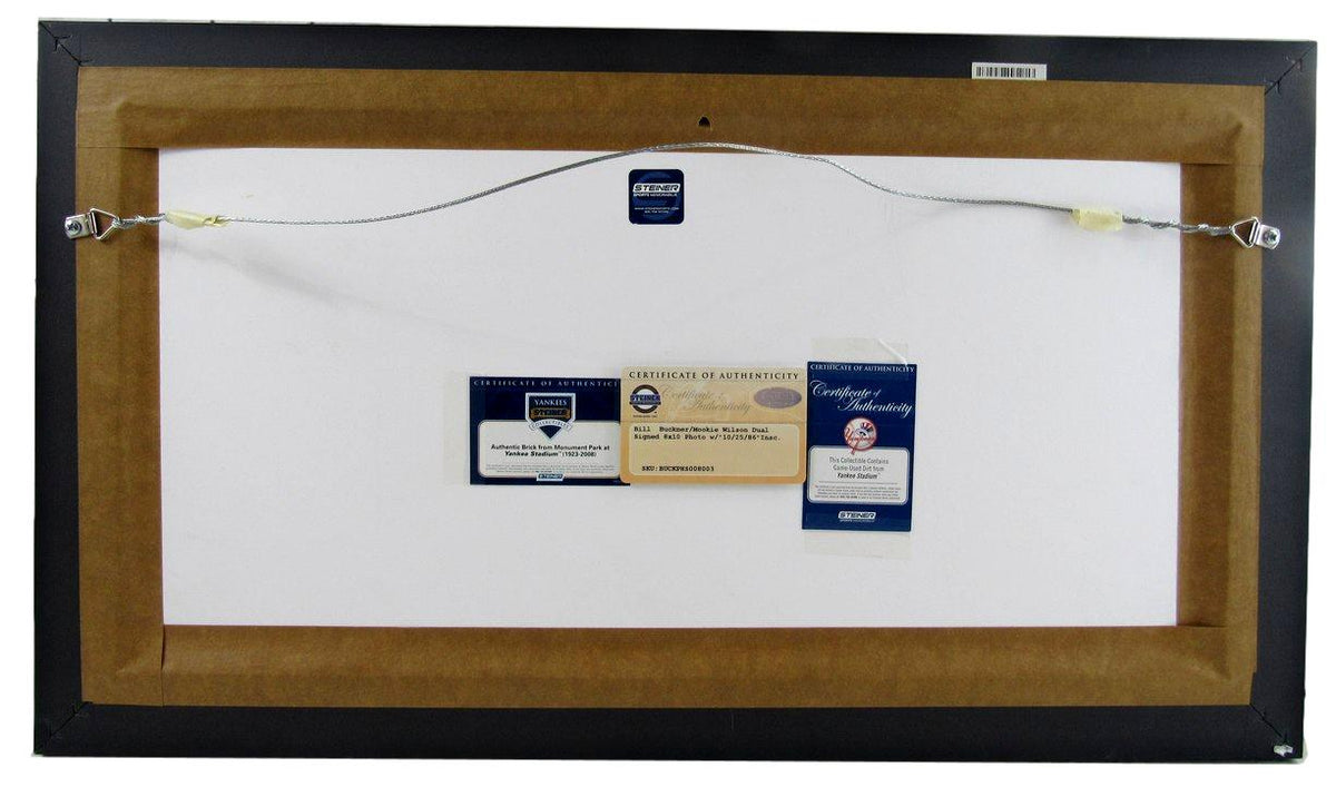 Blueprint Yankee Stadium w /Dirt & Monument Park Brick Framed Steiner XHC234