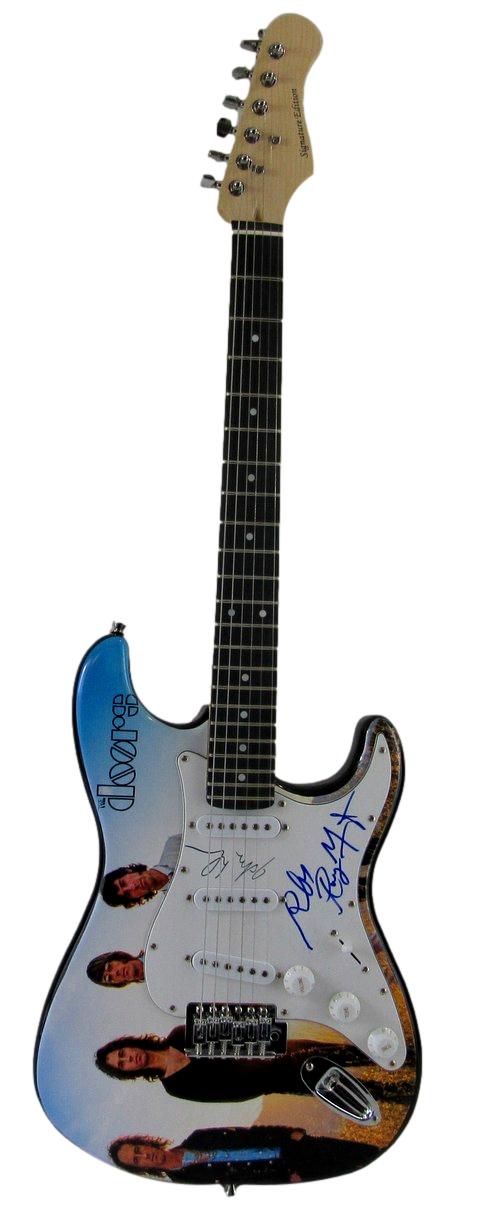 Manzarek Densmore & Krieger Signed The Doors Signature Series Guitar JSA 213562