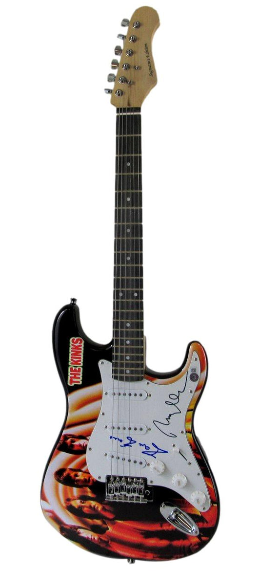 Ray Davies & Dave Davies Signed The Kinks Signature Series Guitar BAS 213564