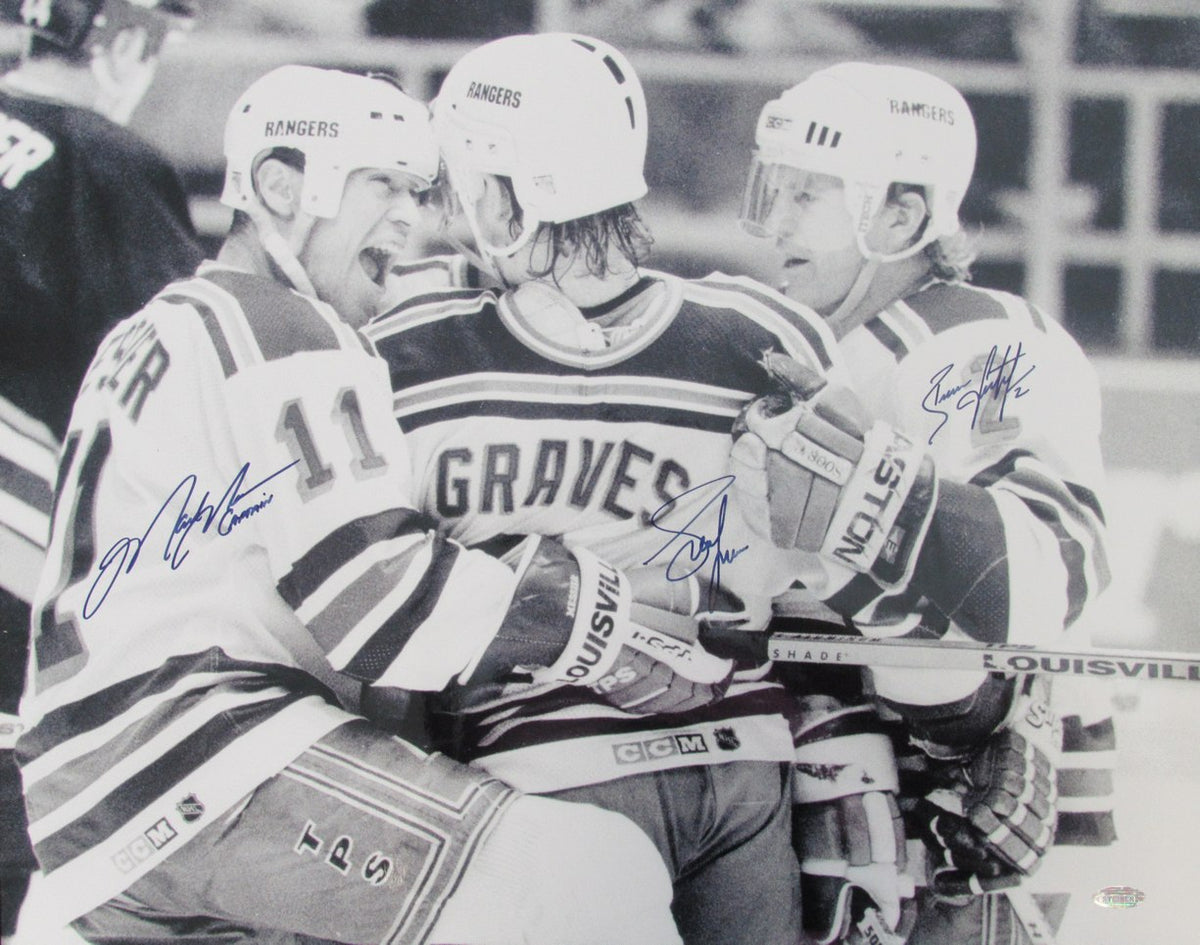 Messier/ Graves/ Leetch 1994 NY Rangers Signed 16x20 Photo Steiner XHC113