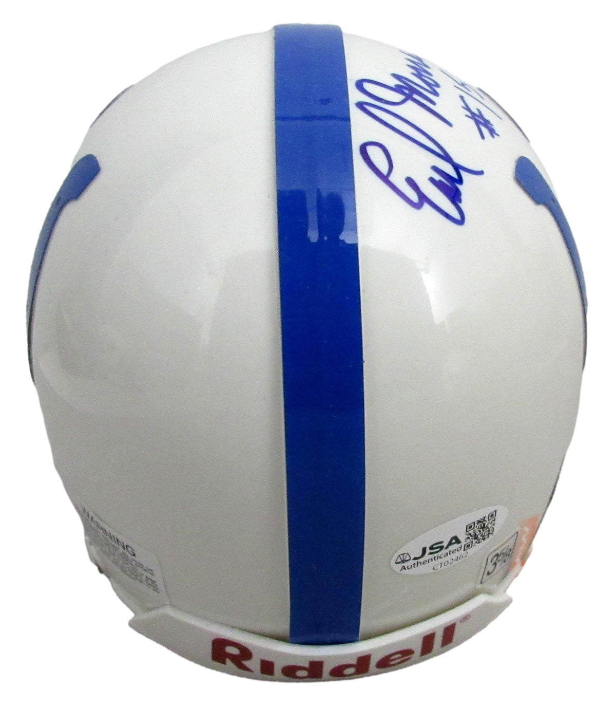 Earl Morrall Signed/Inscribed Baltimore Colts Mini Football Helmet JSA 213116