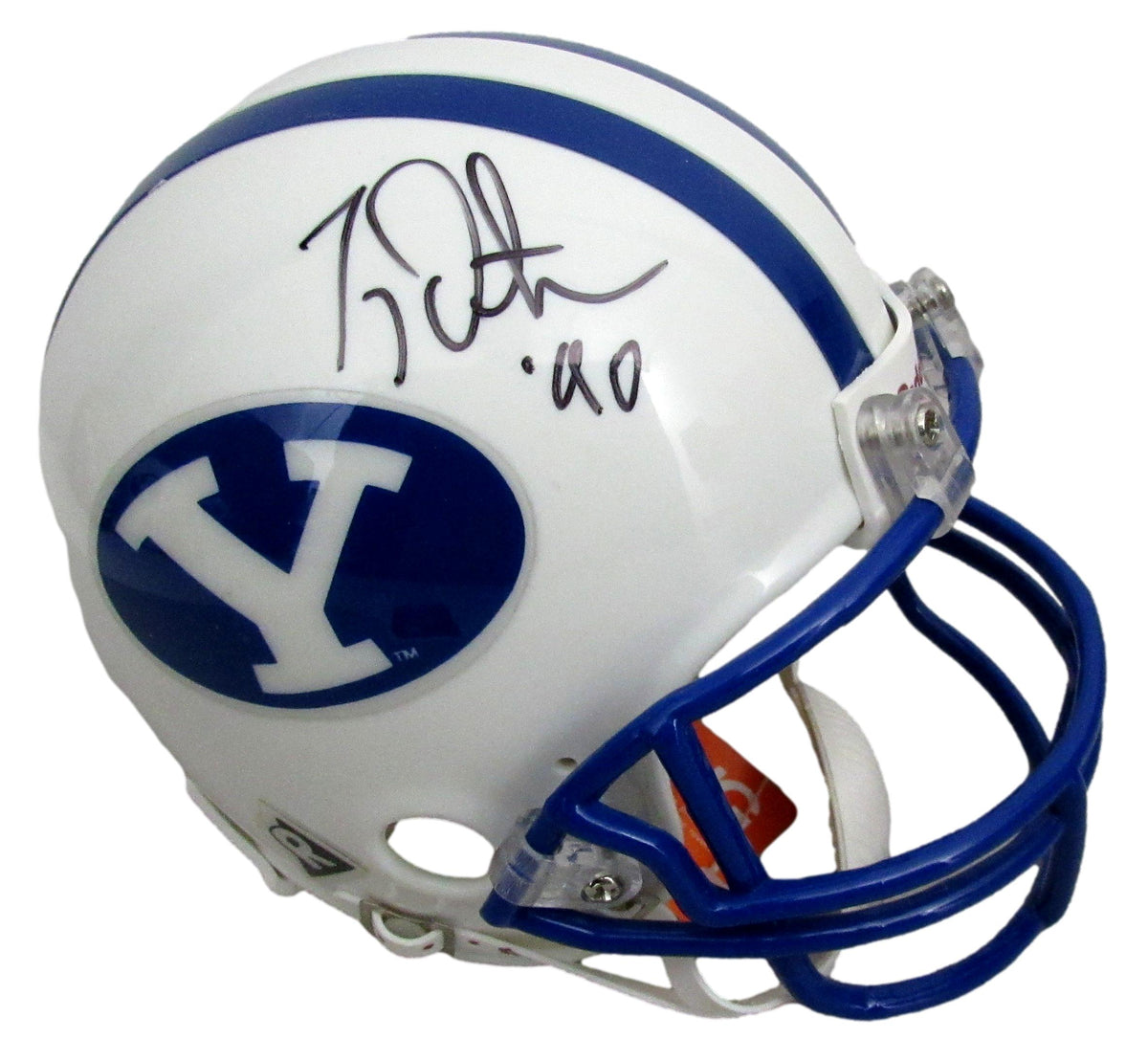 Ty Detmer Signed/Autographed White Yale Mini Football Helmet JSA 213117