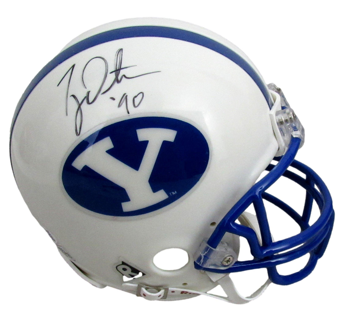 Ty Detmer Signed/Autographed White Yale Mini Football Helmet JSA 213118