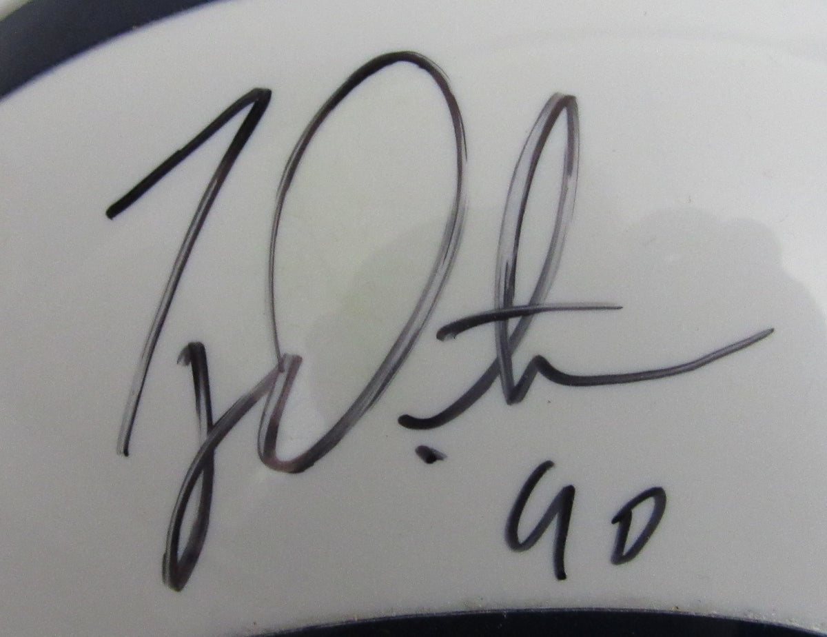 Ty Detmer Signed/Autographed White Yale Mini Football Helmet JSA 213119