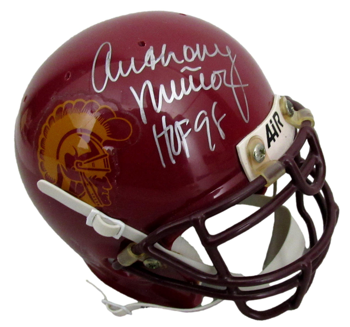 Anthony Munoz HOF Signed/Inscribed USC Mini Football Helmet JSA 213122