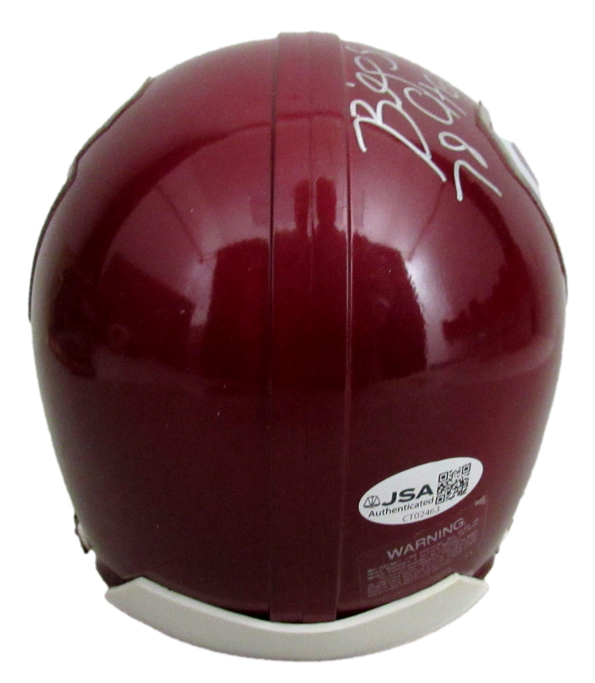 Billy Sims Signed/Inscribed Red Oklahoma Mini Football Helmet JSA 213125