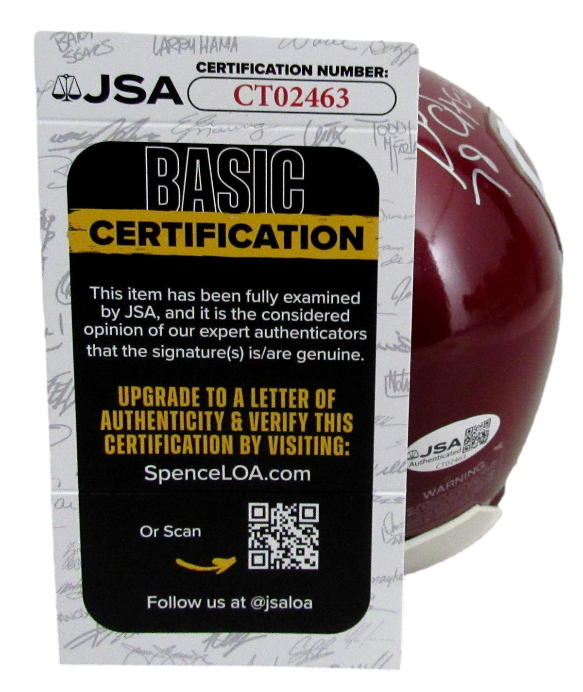 Billy Sims Signed/Inscribed Red Oklahoma Mini Football Helmet JSA 213125