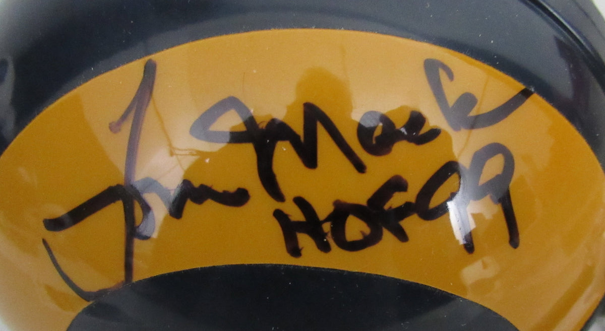 Tom Mack HOF Signed/Inscribed LA Rams Mini Football Helmet JSA 213127