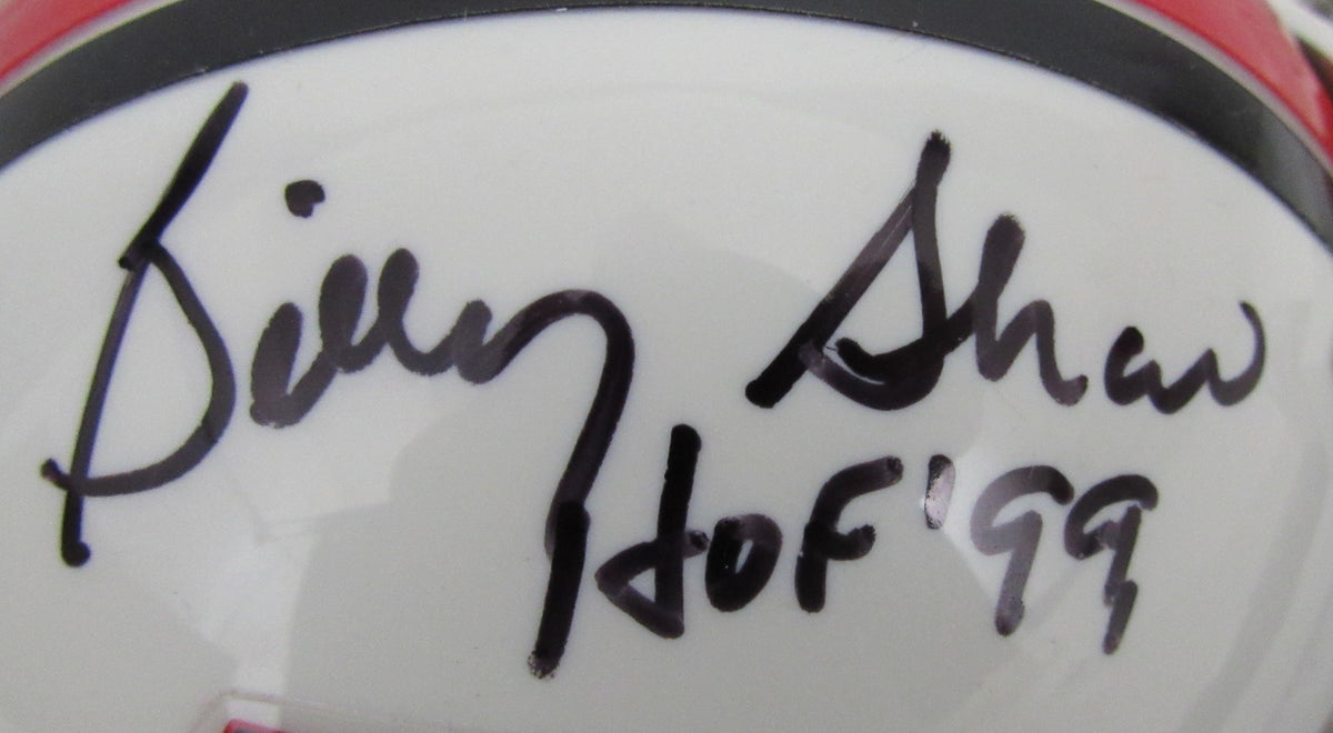 Billy Shaw HOF Signed/Inscribed HOF Logo Mini Football Helmet JSA 213130