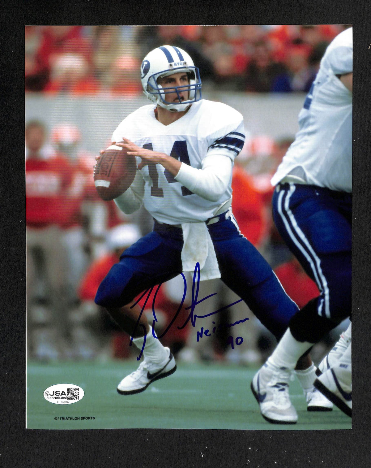 Ty Detmer Signed/Autographed 8x10 Photo BYU JSA 214261
