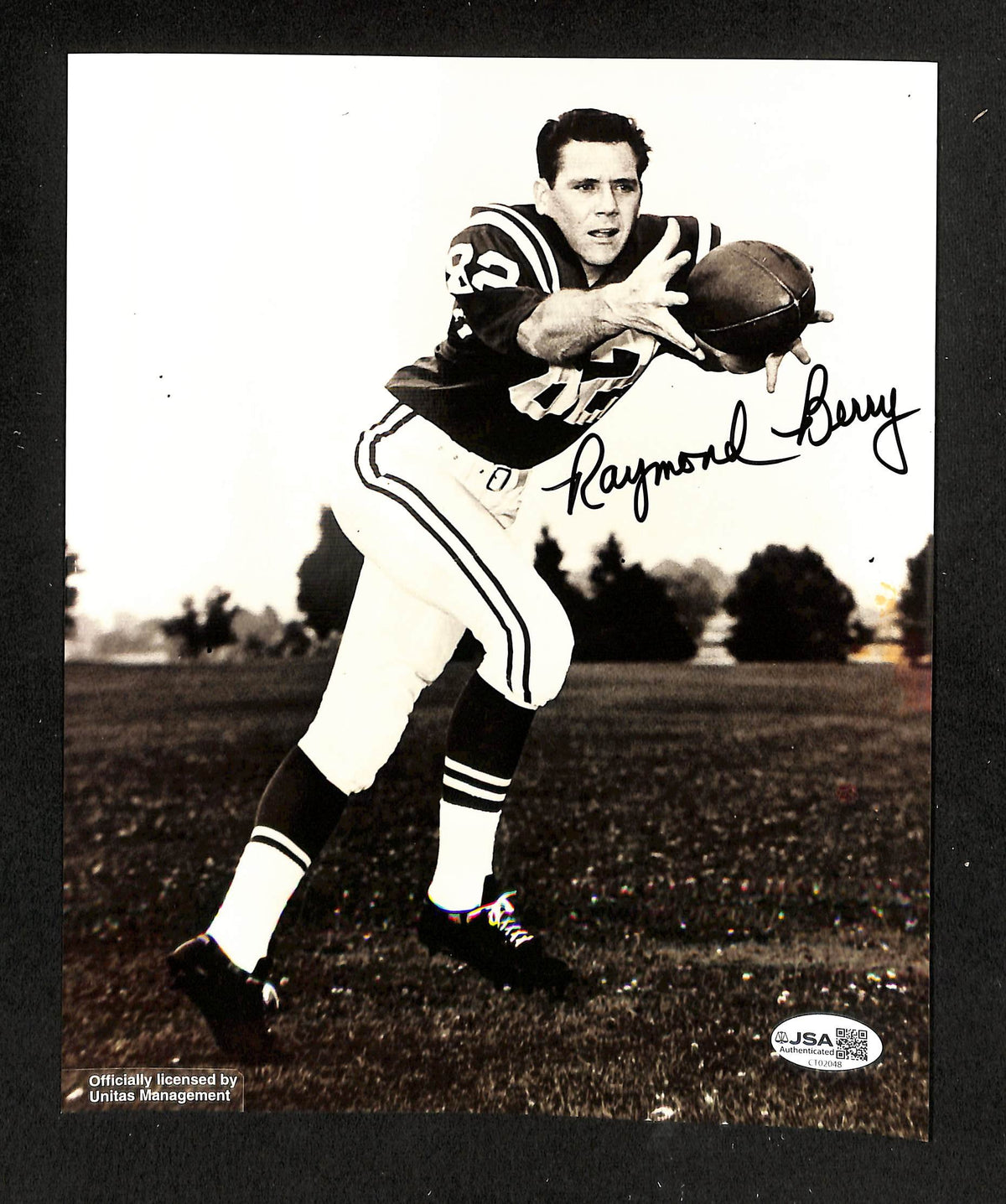 Raymond Berry HOF Signed/Autographed 8x10 Photo Colts JSA 214293