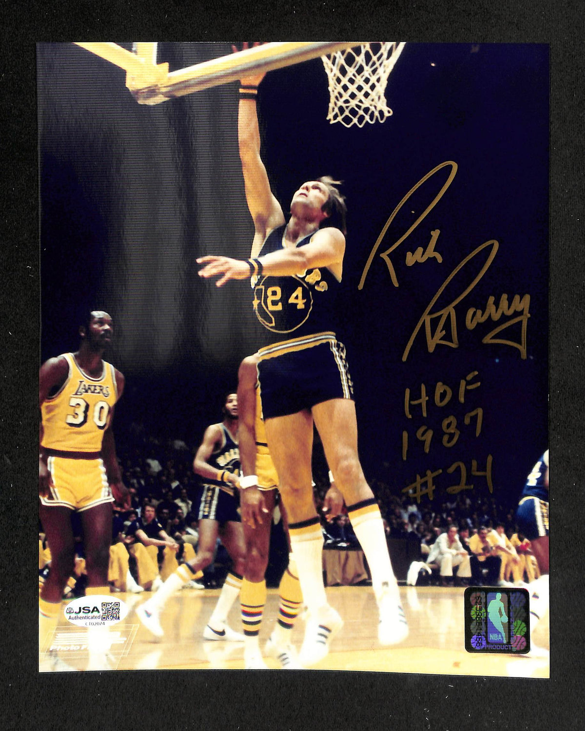 Rick Barry HOF Signed/Autographed 8x10 Photo Warriors JSA 214297