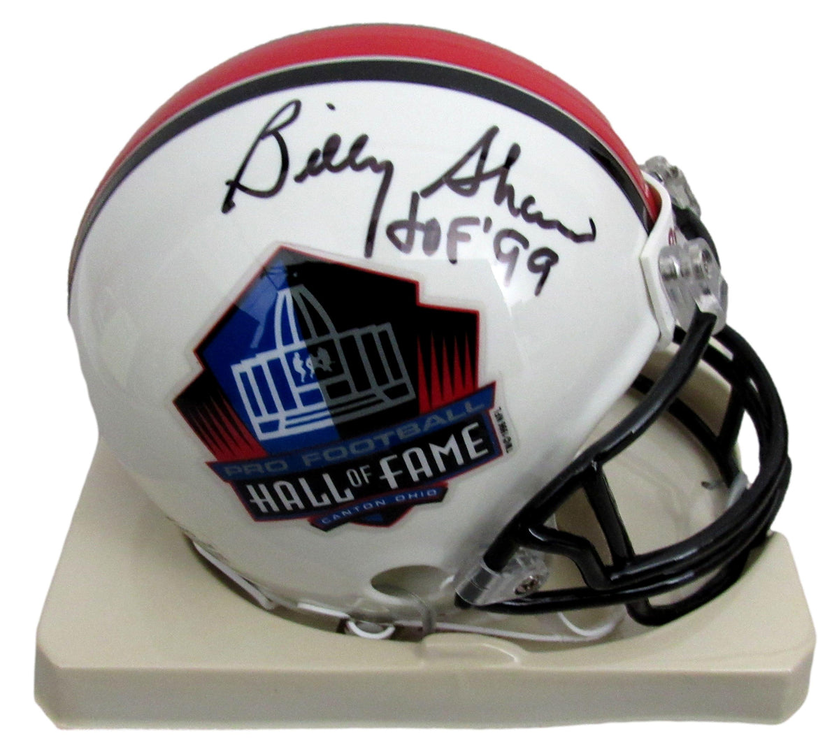 Billy Shaw HOF Signed/Inscribed HOF Logo Mini Football Helmet JSA 213131