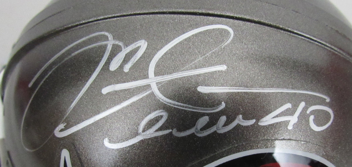 Mike Alstott Signed/Autographed Buccaneers Mini Football Helmet JSA 213136