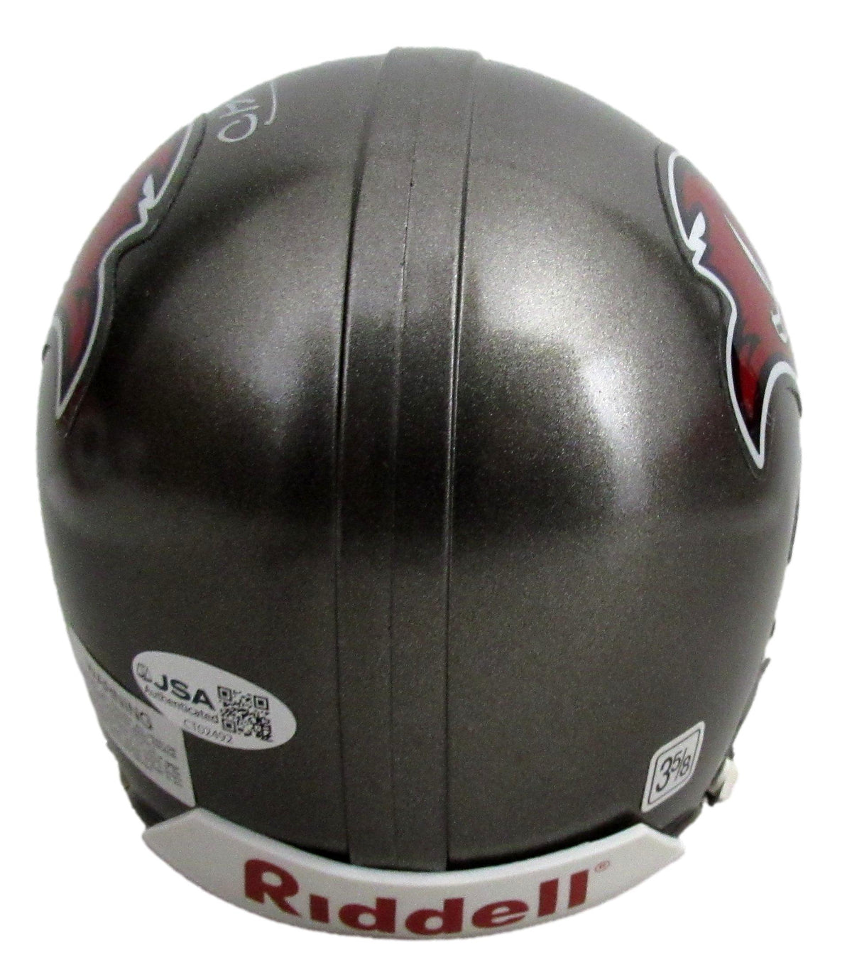 Mike Alstott Signed/Autographed Buccaneers Mini Football Helmet JSA 213136