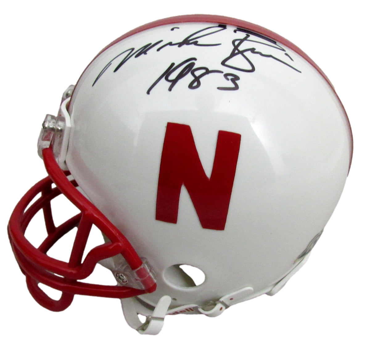 Mike Rozier/Johnny Rodgers Signed/Inscr Oklahoma Mini Football Helmet JSA 213137