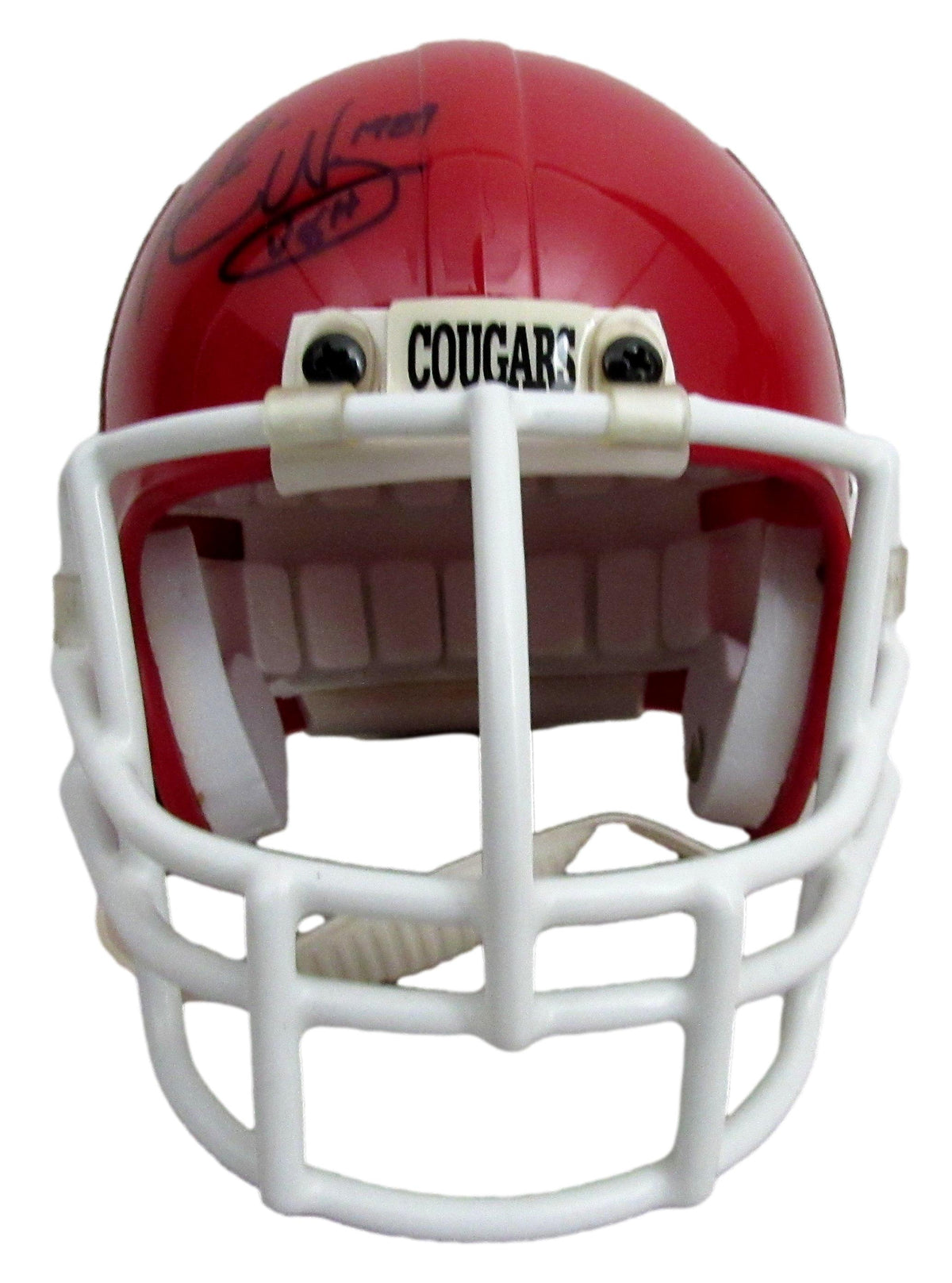 Andre Ware Signed/Inscribed Univ of Houston Mini Football Helmet JSA 213138