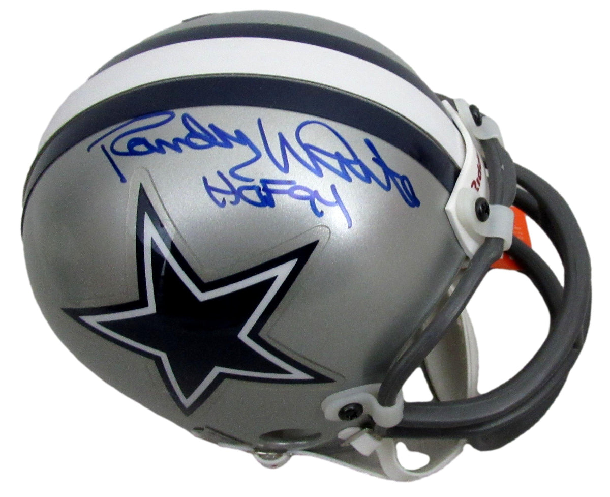 Randy White HOF Signed/Inscribed Cowboys Mini Football Helmet JSA 213140