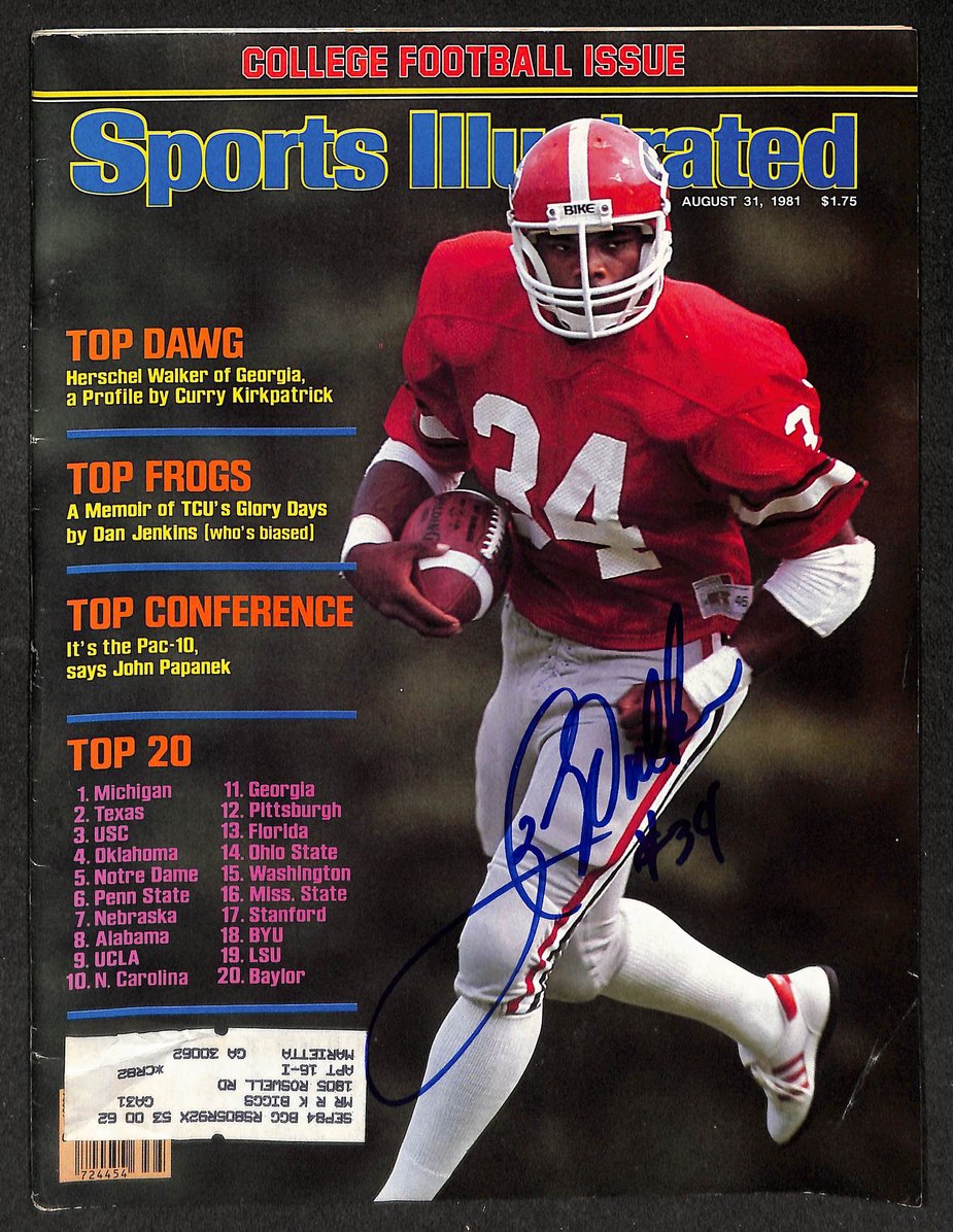Herschel Walker Signed/Autographed 1981 Sports Illustrated Georgia JSA 214512