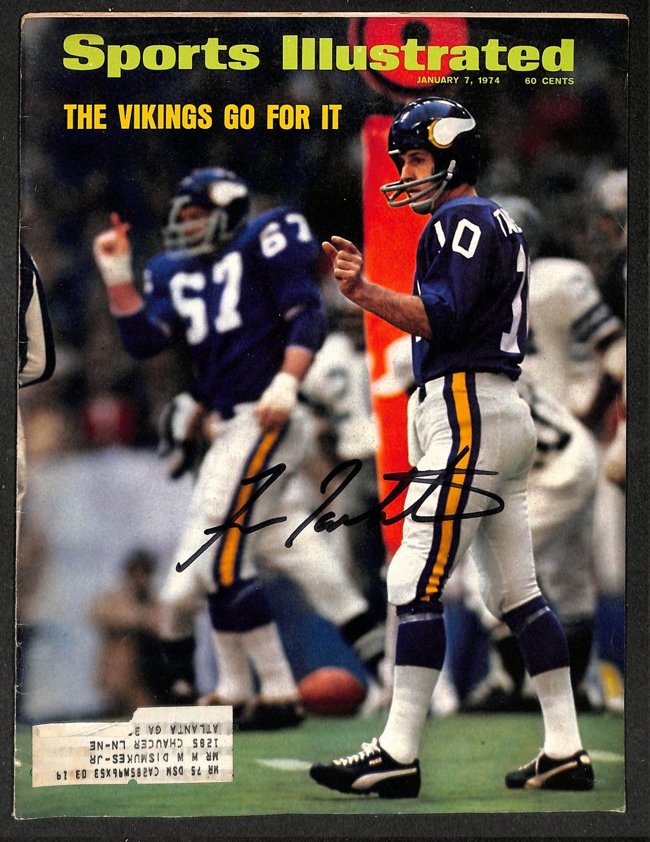 Fran Tarkenton HOF Signed/Autographed 1974 Sports Illustrated Vikings JSA 214516