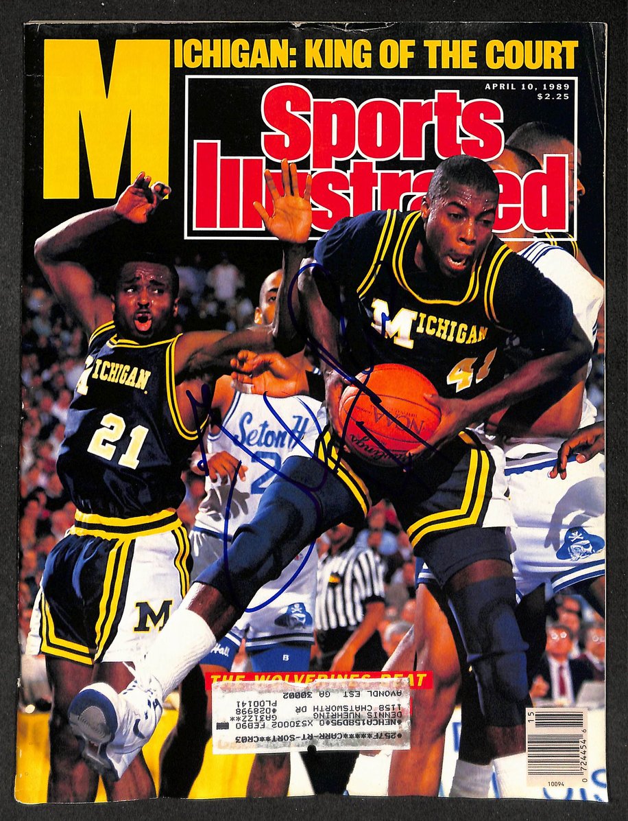 Glen Rice Signed/Autographed 1989 Sports Illustrated Michigan JSA 214522