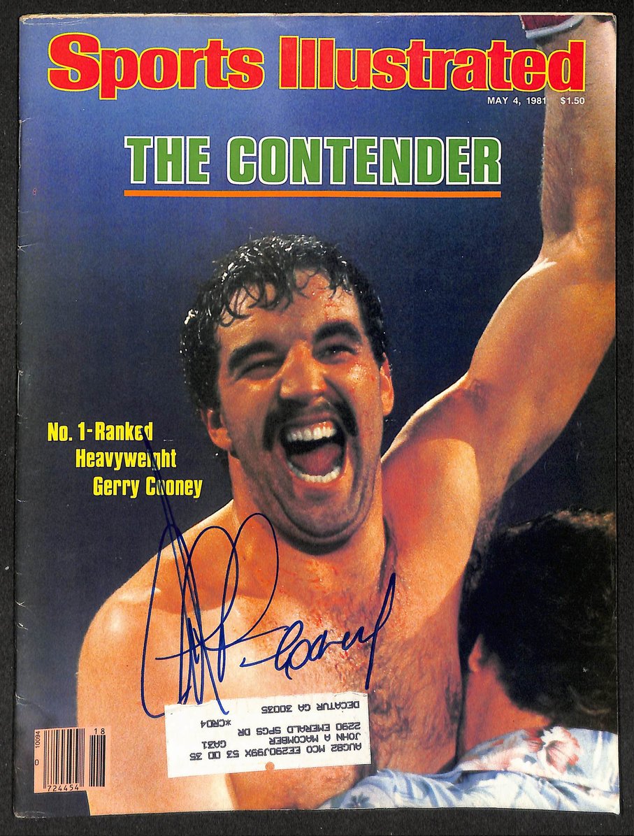 Gerry Cooney Signed/Autographed 1981 Sports Illustrated Boxing JSA 214533