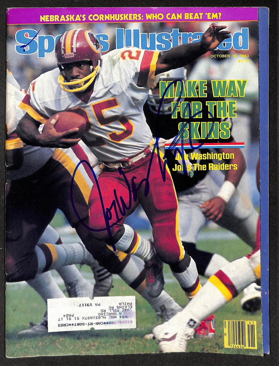 Joe Washington Signed/Autographed 1983 Sports Illustrated Redskins JSA 214536
