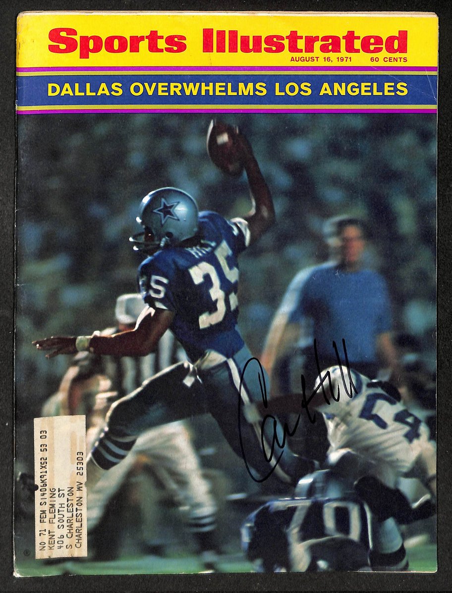 Calvin Hill Signed/Autographed 1971 Sports Illustrated Cowboys JSA 214538