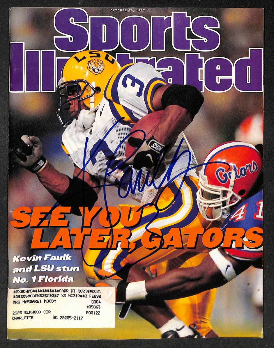 Kevin Faulk Signed/Autographed 1997 Sports Illustrated LSU JSA 214539