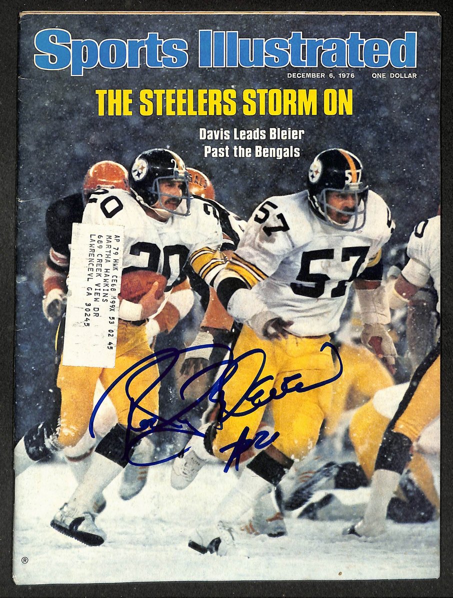 Rocky Bleier Signed/Autographed 1976 Sports Illustrated Steelers JSA 214552