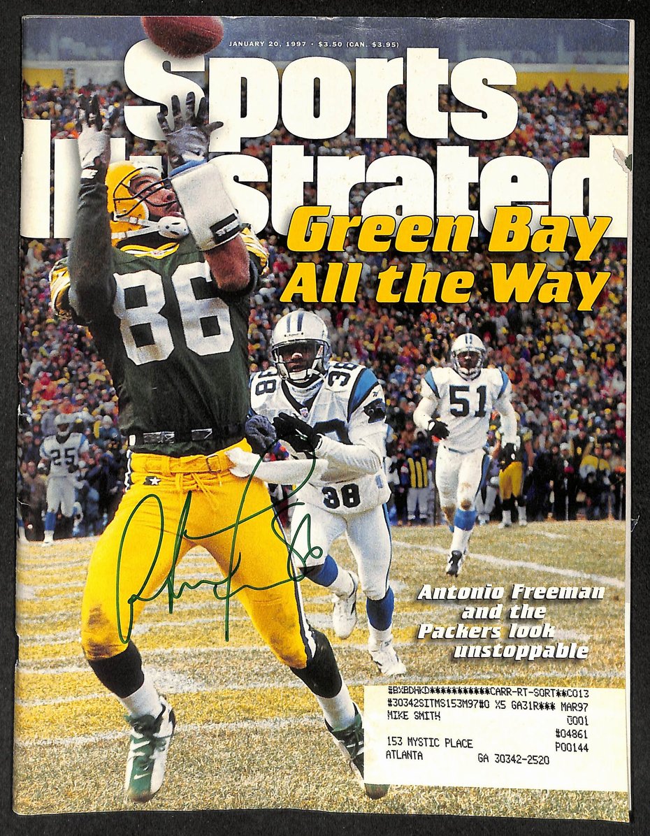 Antonio Freeman Signed/Autographed 1997 Sports Illustrated Packers JSA 214559