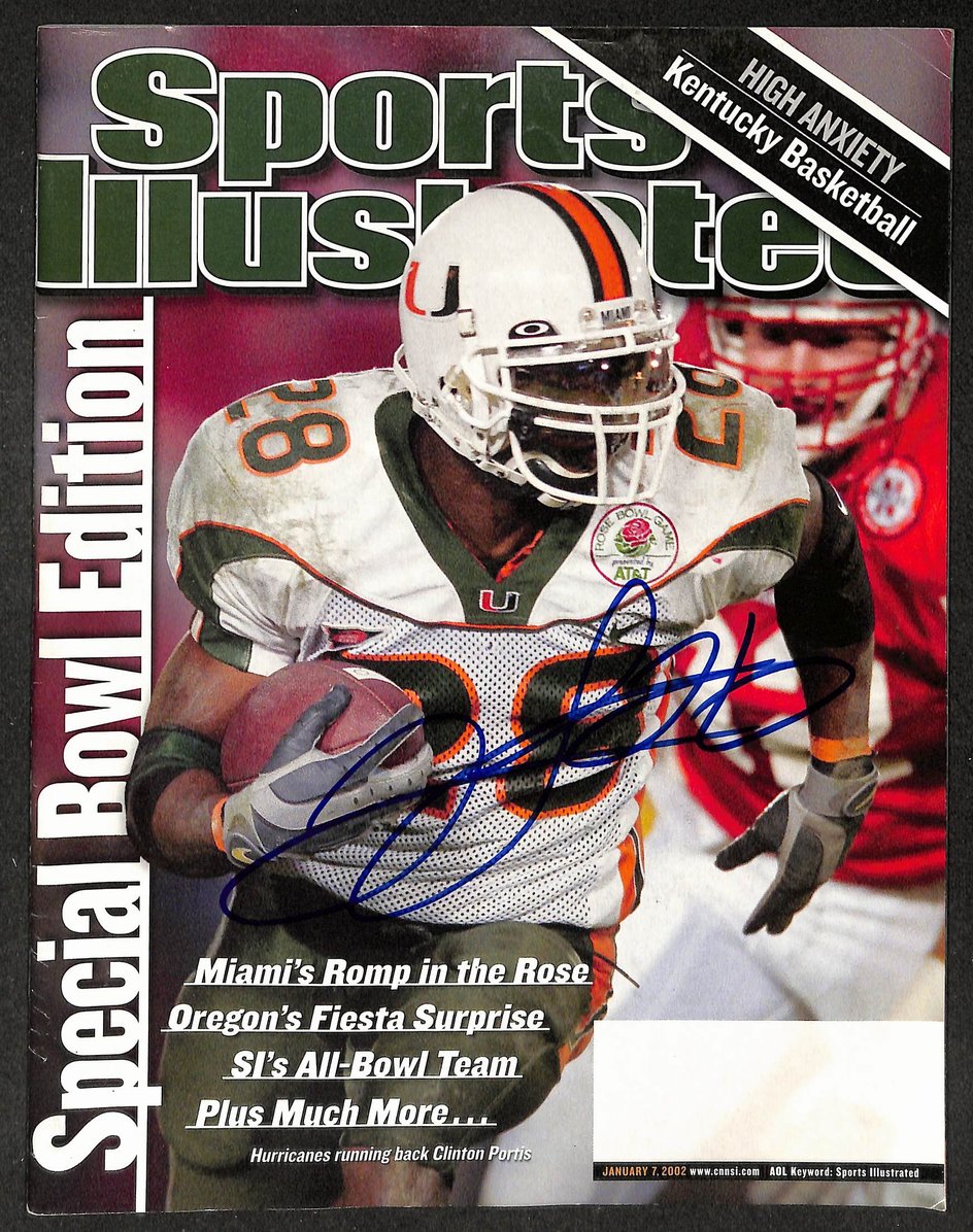 Clinton Portis Signed/Autographed 2002 Sports Illustrated Miami JSA 214566