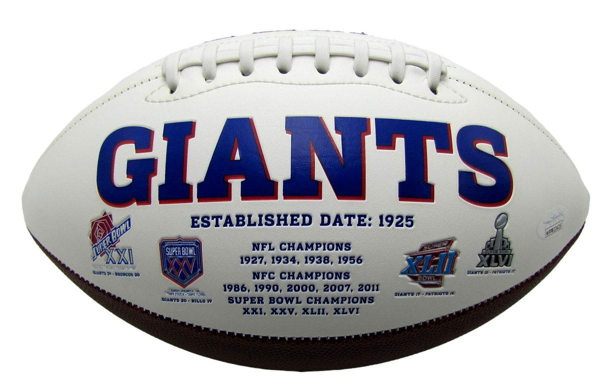 Phil Simms New York Giants Signed/Autographed Logo Football JSA 213490