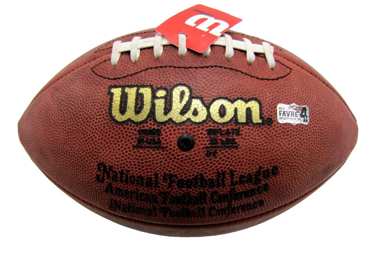 Brett Favre HOF Green Bay Packers Signed NFL Leather Game Football Favre 213492