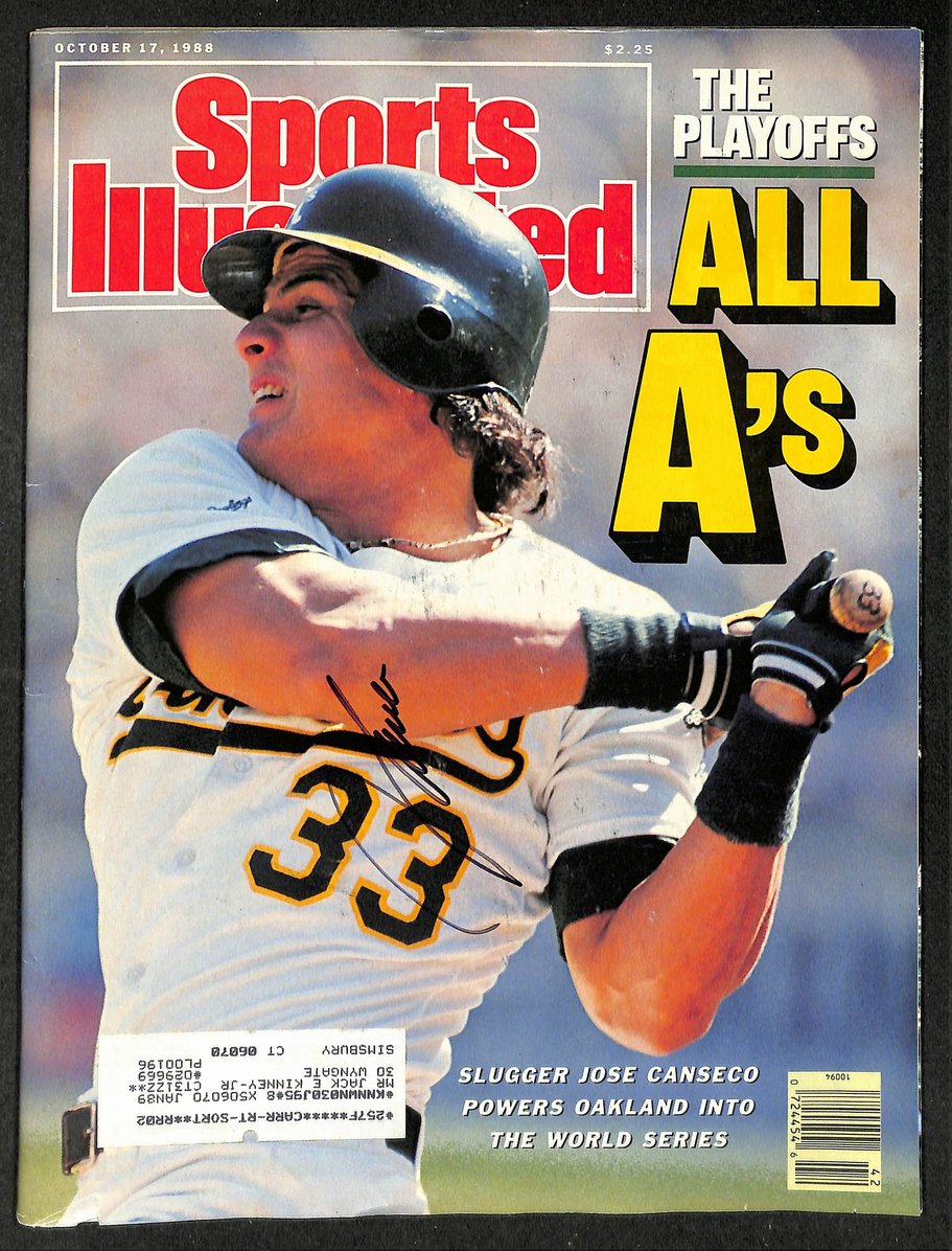 Jose Canseco Signed/Autographed 1988 Sports Illustrated Athletics JSA 214568