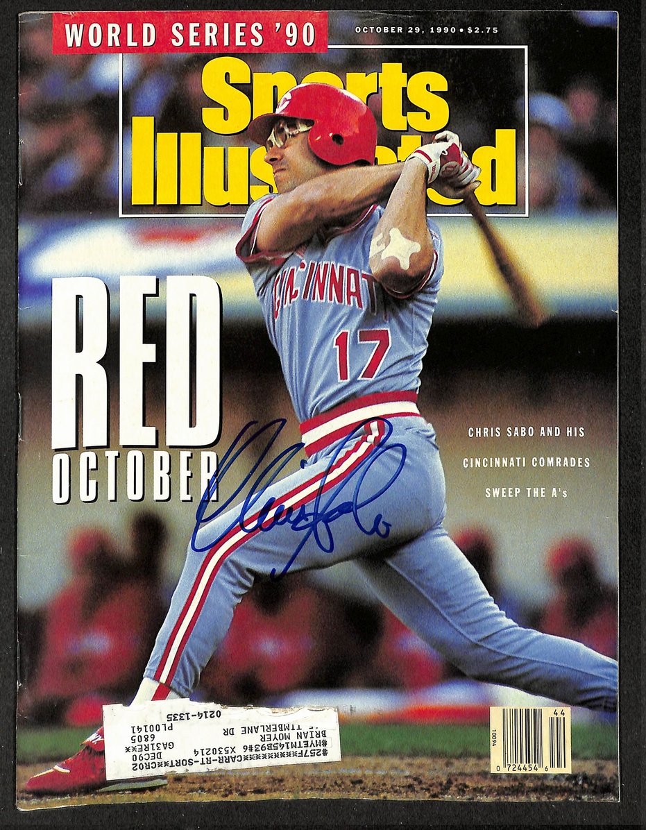 Chris Sabo Signed/Autographed 1990 Sports Illustrated Reds JSA 214570