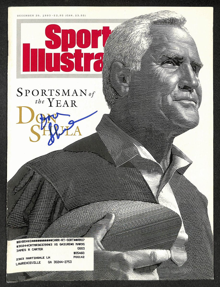 Don Shula HOF Signed/Autographed 1993 Sports Illustrated Dolphins JSA 214572