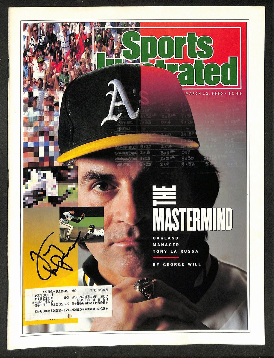 Tony La Russa HOF Signed/Autographed 1990 Sports Illustrated Athletics JSA 14573