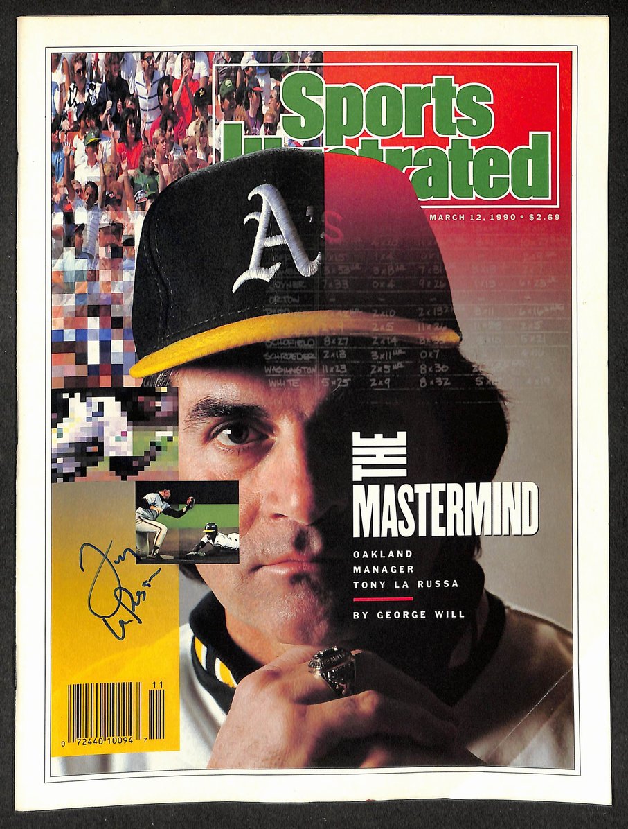 Tony La Russa HOF Signed/Autographed 1990 Sports Illustrated Athletics JSA 14574