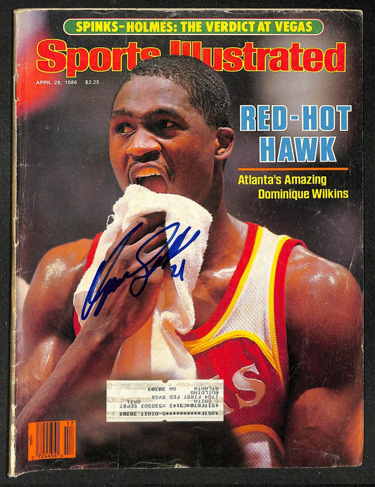 Dominique Wilkins HOF Signed/Auto 1986 Sports Illustrated Hawks JSA 214575