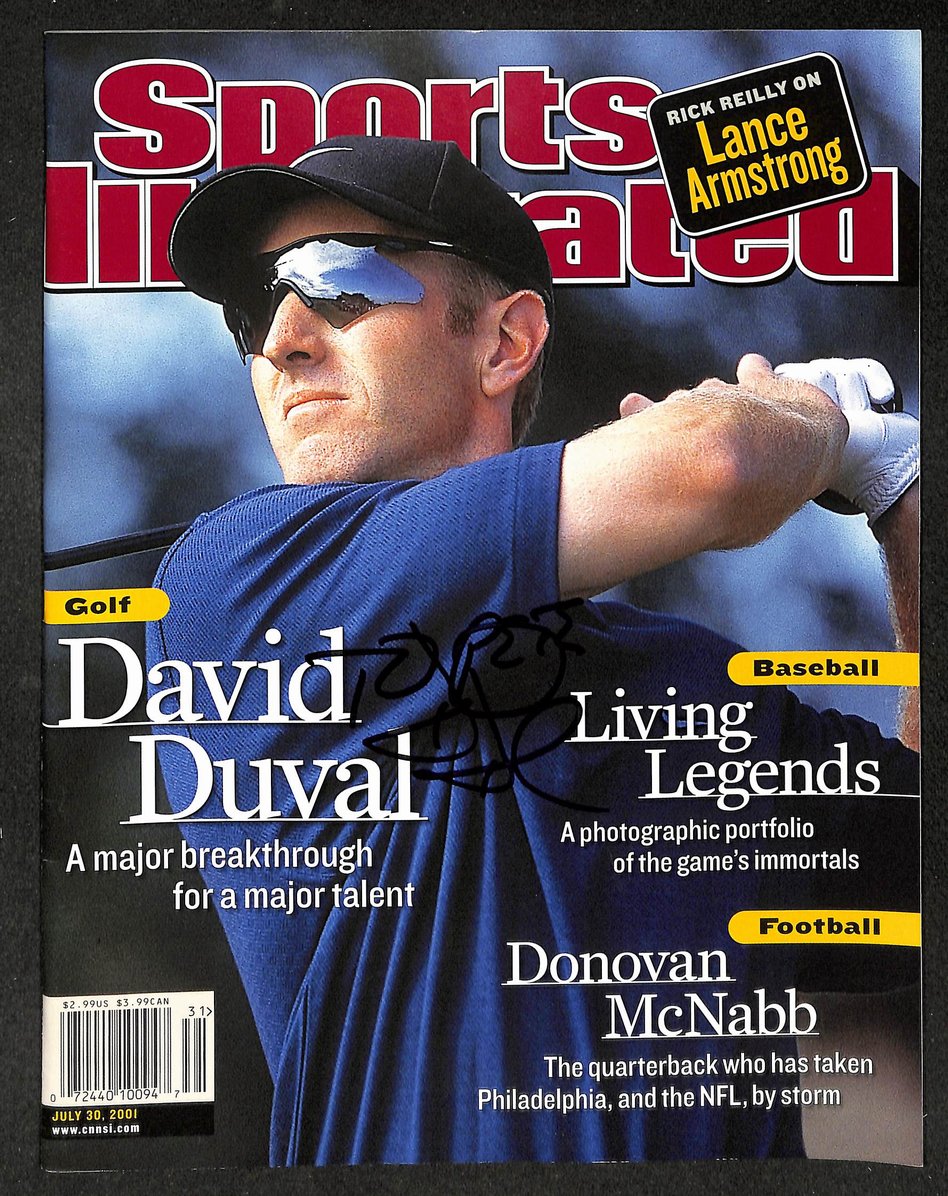 David Duval Signed/Autographed 2001 Sports Illustrated PGA Golf JSA 214589