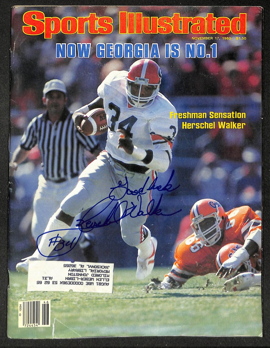 Herschel Walker Signed/Autographed 1980 Sports Illustrated Georgia JSA 214604