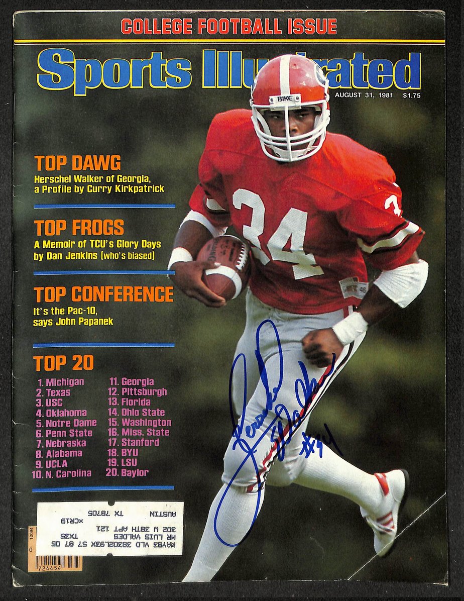 Herschel Walker Signed/Autographed 1981 Sports Illustrated Georgia JSA 214606