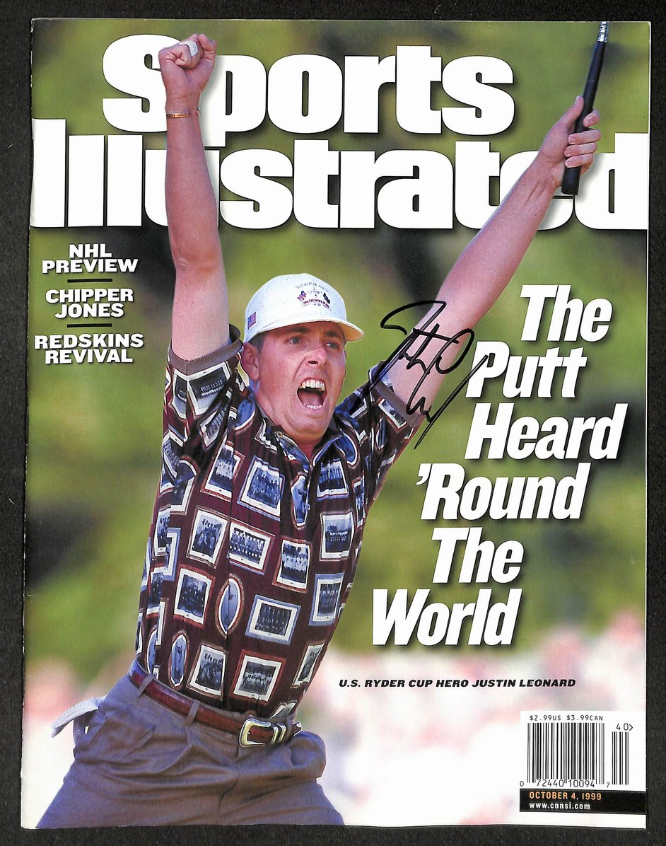 Justin Leonard Signed/Autographed 1999 Sports Illustrated PGA Golf JSA 214615