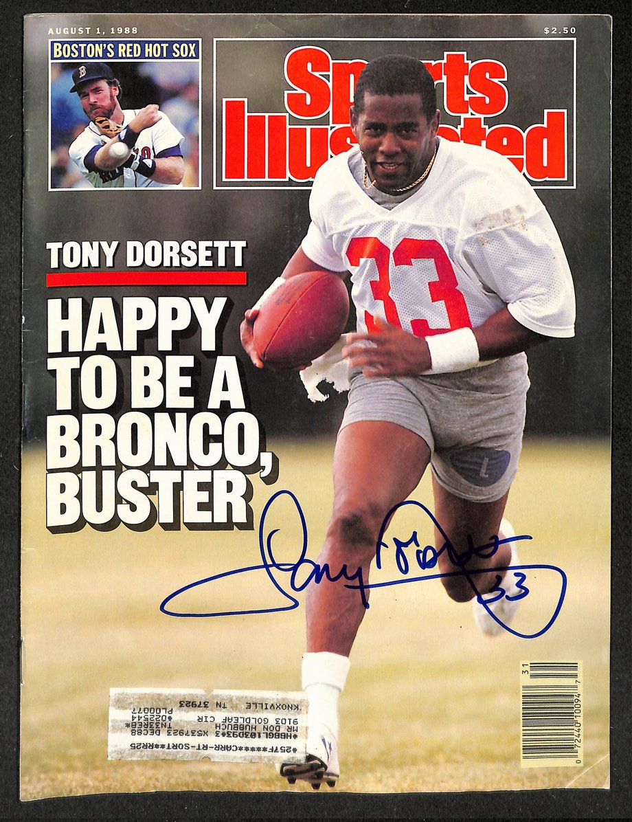 Tony Dorsett HOF Signed/Autographed 1988 Sports Illustrated Broncos JSA 214616