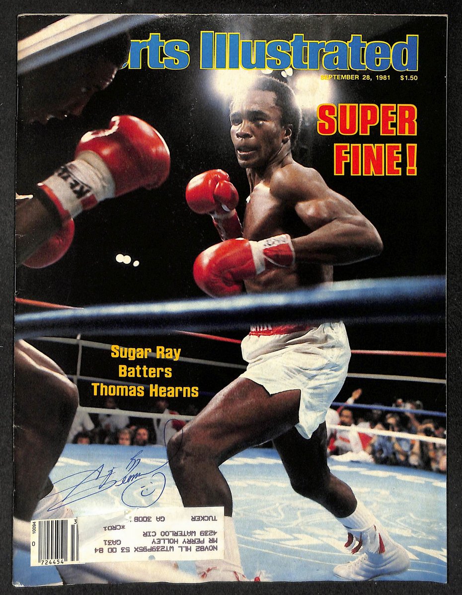 Sugar Ray Leonard Signed/Autographed 1981 Sports Illustrated Boxing JSA 214620