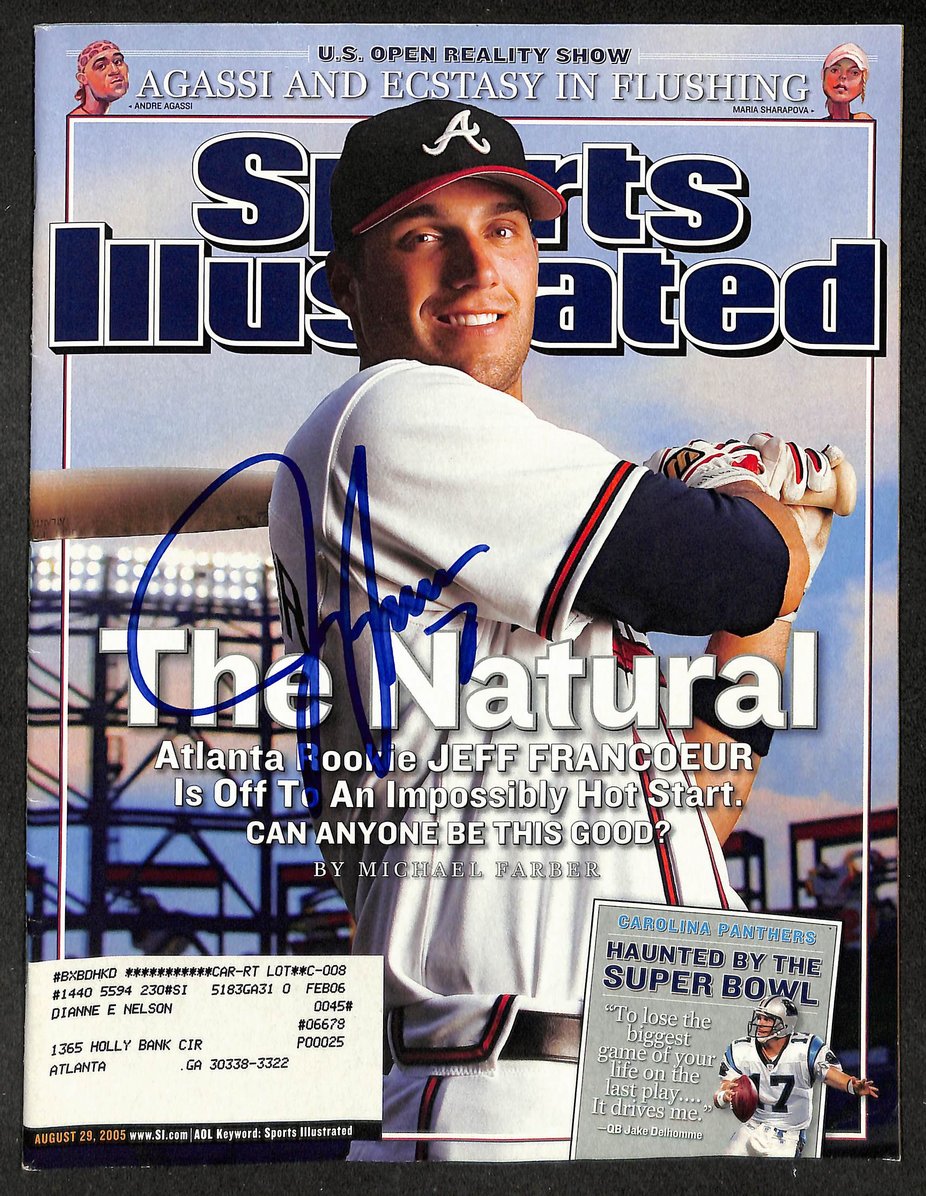 Jeff Francoeur Signed/Autographed 2005 Sports Illustrated Braves JSA 214627