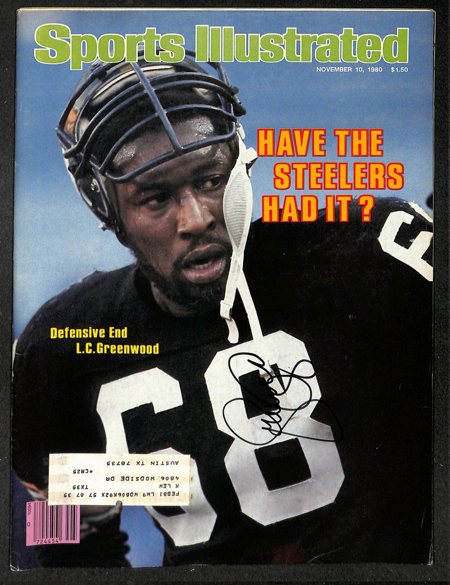 L.C. Greenwood Signed/Autographed 1980 Sports Illustrated Steelers JSA 214636