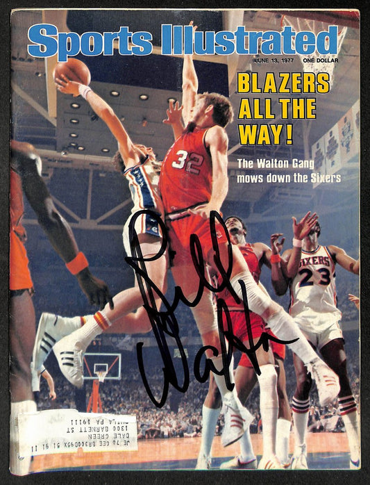 Bill Walton HOF Signed/Auto 1977 Sports Illustrated Trailblazers JSA 214640